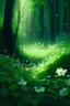 Placeholder: Green forest with the flowers