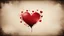 Placeholder: Romantic Hearts On Grungy Background.