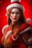 Placeholder: portrait lady red warrior Christmas tree