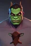 Placeholder: alien french bulldog musculature hulk body HD strong french bulldog hulk marvels Warcraft 64k