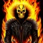 Placeholder: ultra detailed fullbody portrait of Ghost Rider Riding His Fire Motorcycle , extremely detailed digital painting, intrincate, extremely detailed smiling face,crystal clear Big Green eyes, in the style of Robert E Howard , mystical colors , perfectly centered image, perfect composition, rim light, beautiful lighting,8k, stunning scene, raytracing