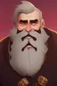 Placeholder: Medieval Fantasy Bearded strong man wearing a thick fur-lined merchant's coat, wearing gold rings, divine, halo, happy smiling, portrait, high definition, realistic, long hair, dynamic lighting, volumetric lighting, mustache, blond, arcane