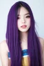 Placeholder: pretty young girl, purple long haired