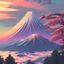 Placeholder: Mount Fuji. Ukiyo-e art, Colorful, vibrant, full of details, smooth, light effect，vaporwave colorful, smooth, extremely sharp detail