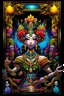 Placeholder: Centered, Ornate, Collectable Trading Card of lisa frank pattern fantasy character portrait of Crisp Digital Art, holiday nutcracker by Aleksi Briclot, T-Shirt Design, Black Background, Detailed Frame, Border, in SNES arcade game, ultra realistic, wide angle, intricate details, retro Nintendo bitmap pixel art, highly detailed by peter mohrbacher, wayne barlowe, , hajime sorayama aaron horkey, gaston bussiere, craig mullins
