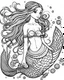 Placeholder: simple mermaid coloring pages