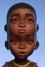 Placeholder: african baby head portrait, warrior costume, 3d, village, robot, fetus, 8k quality