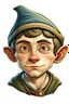 Placeholder: Portrait of a male gnome with short hair, intelligent eyes, angular face, aquiline nose, Botticelli style