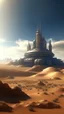 Placeholder: sci fi fortress on desert planet, hyperrealistic, 4k