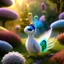 Placeholder: pixar art style of cute pixie peacock white in native environment, full body, by mobeius, au naturel, hyper detailed, digital art, trending in artstation, cinematic lighting, studio quality, smooth render, unreal engine 5 rendered, octane rendered, art style by klimt and nixeu and ian sprigger and wlop and krenz cushart