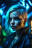 Placeholder: hyper real water color of blonde pierced cyberpunk Malkavian vampire portrait with clear blue-green eyes in moon light feeling in control in goth ruins patterned background, zeiss prime lens, bokeh like f/0.8, tilt-shift lens 8k, high detail, smooth render, down-light, unreal engine, prize winning