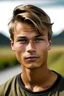 Placeholder: a cute and very tanned, well built sexy Icelandic guy with short hair named Enok Ylur