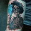 Placeholder: old style tattoo with death smoking by james jean