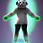 Placeholder: A full body male humanoid/furry panda with mint fur color that can use ice rainbow superpowers