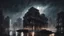 Placeholder: (Masterpiece) A building, in the middle of city, dark night, rains, extreme quality, alot of buildings,