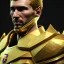 Placeholder: portrait lionel messi, dress armor, golden statue, Unreal Engine 5, highly detailed, highest quality, digital painting, complex 3d render