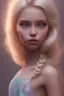 Placeholder: 20 year old girl, cute, beautiful, blonde hair, Elsa hair, blue eyes, big eyes, pale skin, blue dress, ice dress, long eyelashes, pink lipstick, thin lips, small nose, 8k resolution concept art portrait by Greg Rutkowski