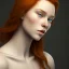 Placeholder: head and shoulders portrait of a beautiful medieval women with ginger hair, 8k resolution