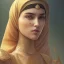 Placeholder: Arab young woman ,Arabic features، cute, beautiful, black eyes,Natural contours, real skin ,Modest Arabic style dress، head and shoulders portrait, cinematic, 8k, resolution concept art portrait by Greg Rutkowski, Artgerm, WLOP, Alphonse Mucha dynamic lighting hyperdetailed intricately detailed