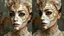 Placeholder: Maquillaje de máscara veneciana orgánica, donde la máscara no es un accesorio sino que está pintada y esculpida sobre la piel con encaje real embebido en maquillaje y detalles de pan de oro.