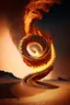 Placeholder: Spiraling column of fire chasing Isrealites across the desert