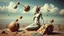 Placeholder: figura femenina biomecánica reinterpretada como maquinaria absurda, formas blandas y objetos incongruentes flotando en un paisaje infinito, composición abierta, ritmo onírico, tensión conceptual, lenguaje de Salvador Dalí