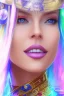 Placeholder: cosmic woman smile, admiral from the future, one fine whole face, crystalline skin, expressive blue eyes,rainbow, smiling lips, very nice smile, costume pleiadian, Beautiful tall woman pleiadian Galactic commander, ship, perfect datailed golden galactic suit, high rank, long hair, hand whit five perfect detailed finger, amazing big blue eyes, smilling mouth, high drfinition lips, cosmic happiness, bright colors, blue, pink, gold, jewels, realist, high commander