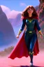 Placeholder: hyper realist, hyper detailed, stunningly beautiful miss Marvel, MO-DI CARTOON style