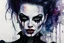 Placeholder: oil with watercolor underpainting of a dark goth punk female vampire , with highly detailed facial features ,in the style Ann Chernow, with a fine art aesthetic, highly detailed , realistic , 4k UHD cinegraphic quality