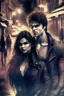 Placeholder: street night men love girl, couple, protective, Damon and Elena