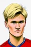 Placeholder: Martin Odegaard Norwegian football player ,cartoon 2d