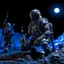 Placeholder: the last ninja in rubber flotilla on moon patrol, 8k, down-light, soft light, depth of field, photo realism, trending on art station, high detail