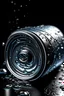 Placeholder: A new energy drink. Water droplets on the can.