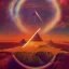 Placeholder: poster, crazy, realistic, psychedelics , band, art, music, digital art, pink floyd, rock band, another planet, universe, rainbow, warm lighting,