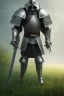 Placeholder: medieval knight walking dramatically toward the viewer, sword in hand. A skeleton on his back.