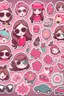 Placeholder: girly stickers template