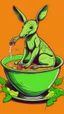 Placeholder: Japanese Kangaroo Soup Australian 80's Manga Style.