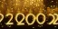 Placeholder: Happy New Year 2023 - golden numbers in holiday night