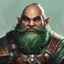 Placeholder: dnd, portrait of dwarf with jade skin
