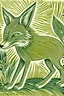 Placeholder: Linocut fox in sunshine