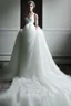 Placeholder: Long Luxurious White Wedding Dress Photorealistic