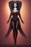 Placeholder: Joan Collins as evil queen in black leather, leather, busty, cleavage, angry, stern look. character design by cory loftis, fenghua zhong, ryohei hase, ismail inceoglu and ruan jia. unreal engine 5, artistic lighting, highly detailed, photorealistic, fantasy