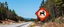 Placeholder: roadsign sign warning about dangerous artwork in the road