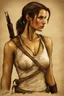 Placeholder: lara croft painted by leonardo da vinci