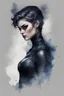 Placeholder: watercolor black style, mystical, transparent, ghost catwoman ,Trending on Artstation, {creative commons}, fanart, AIart, {Woolitize}, by Charlie Bowater, Illustration, Color Grading, Filmic, Nikon D750, Brenizer Method, Side-View, Perspective, Depth of Field, Field of View, F/2.8, Lens Flare, Tonal Colors, 8K, Full-HD, ProPhoto RGB, Perfectionism, Rim Lighting, Natural Lighting, Soft Lighting, Accent Lighting, Diffraction Grading, With Imperfections, insan