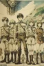 Placeholder: Attack on Titan vintage photo and 104 cadet class Russian girl