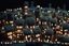 Placeholder: knitted city at night in moonlight