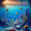 Placeholder: serene underwater scene, coral, fish, rocks, oil painting, by renoirm, pastel colors, masterpiece, intricate, cinematic lighting