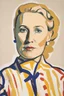 Placeholder: blonde germanic 40 year old female politician portrait by matisse
