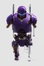 Placeholder: Human Like Cyborg, Royal purple and Gold, Combat Robot, Dangerous, Strong, Destroyed, Inside a Vat of Liquid